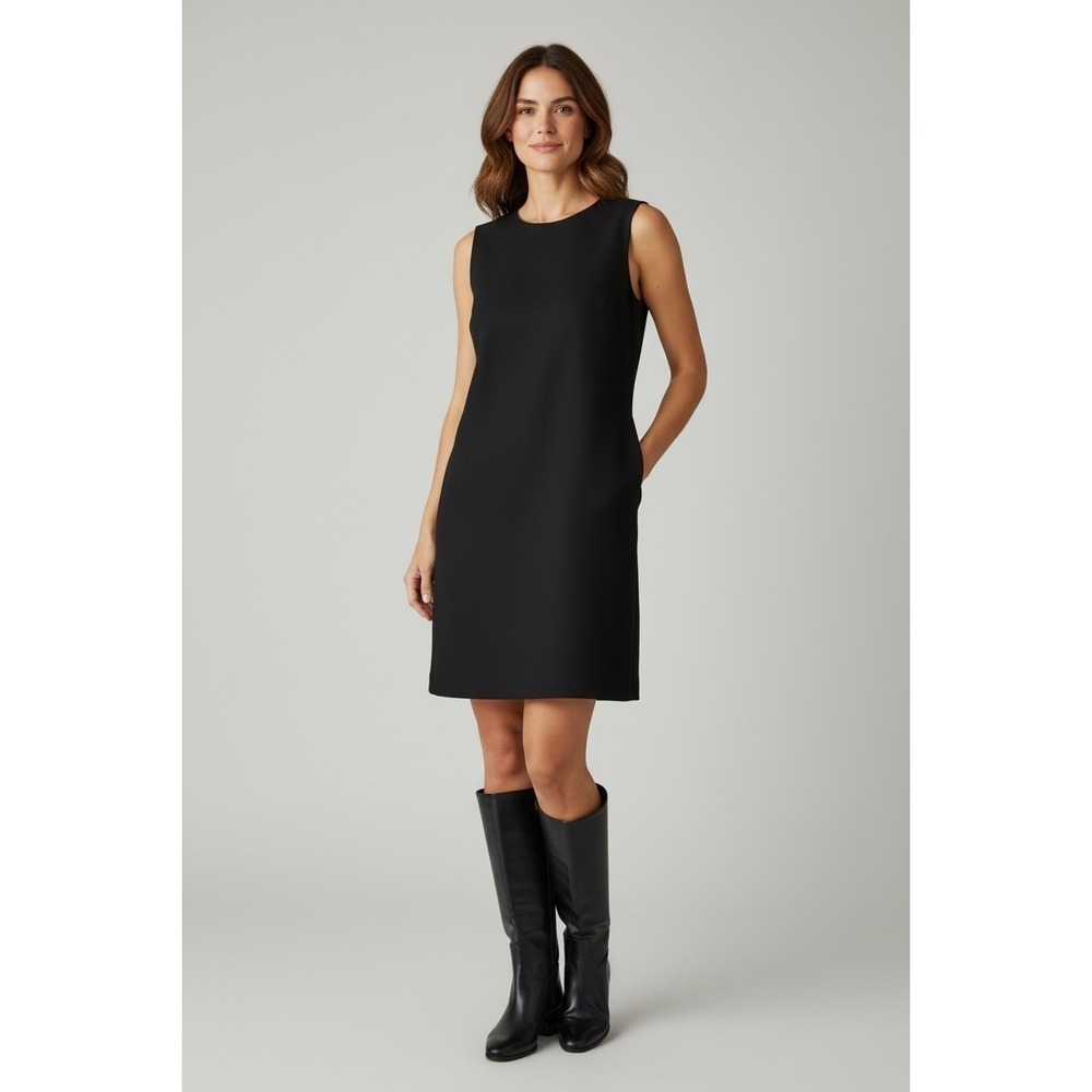 NEW Alfred Sung Black Jacquard Dress Size 8 Sleeveless Career Cocktail‎ LBD